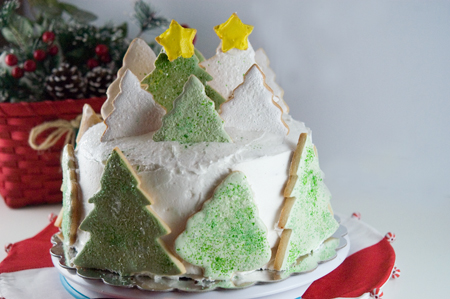 Christmas Tree Cake and Christmas Decorations