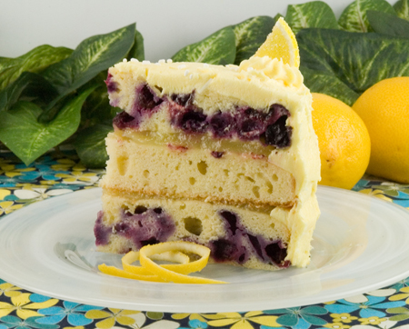 Lemon Blueberry Tier Cake