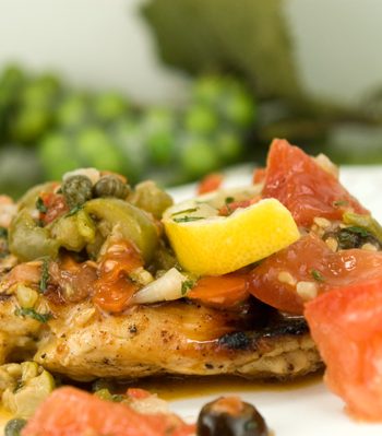 Chicken with Tomatoes and Olives | afoodieaffair.com