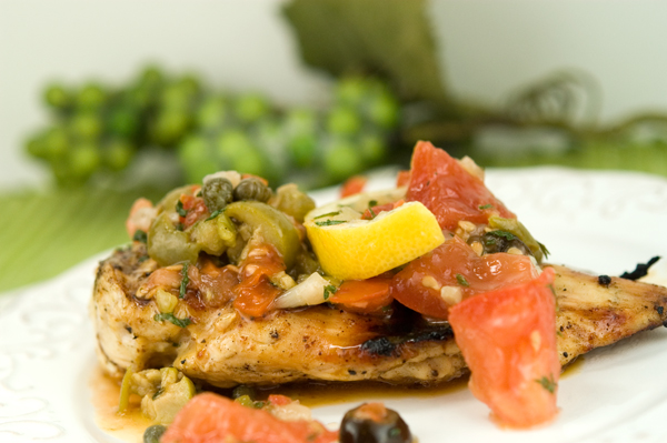 Chicken with Tomatoes and Olives | afoodieaffair.com