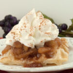 Caramelized Apple with Puff Pastry Waffles | afoodieaffair.com