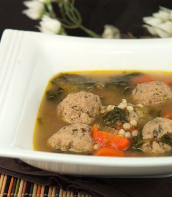 Wedding Soup with Chicken Meatballs | afoodieaffair.com