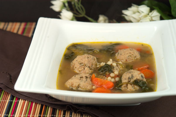 Wedding Soup with Chicken Meatballs | afoodieaffair.com